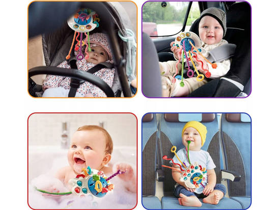 Interactive sensory toy 4in1 teether Pop it ZA4274