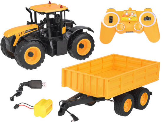 JCB Remote-controlled tractor with trailer tipping Double E 1:16 RC0670