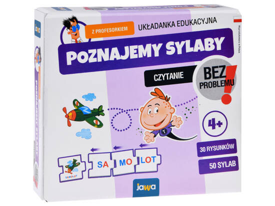 Jawa puzzle game We learn SYLLABLES with Professor, learning to read GR0663