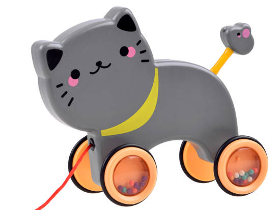 Kitten on wheels to be pulled on a string ZA4004