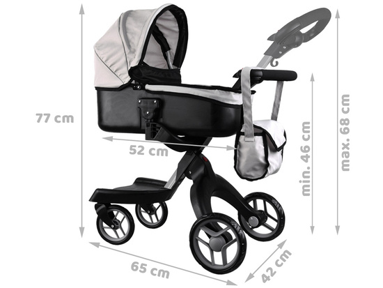 Large Gondola deep Pram for dolls ZA4544