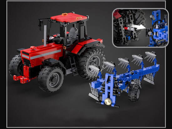 Large Set of 1675 blocks Tractor + plow Remote controlled 1:17 ZA5251