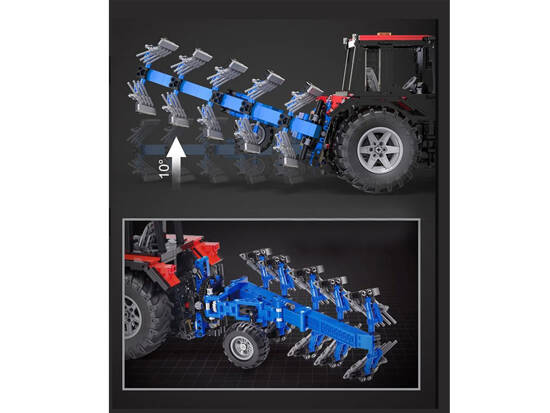 Large Set of 1675 blocks Tractor + plow Remote controlled 1:17 ZA5251