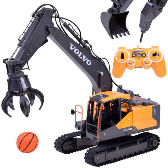 Large VOLVO 3in1 excavator Remote controlled Remote control 3 tips RC0495