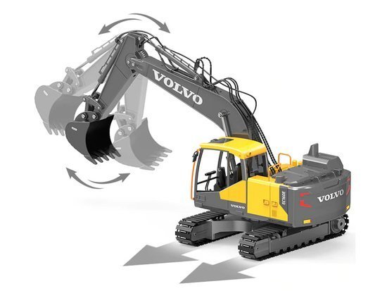 Large VOLVO 3in1 excavator Remote controlled Remote control 3 tips RC0495