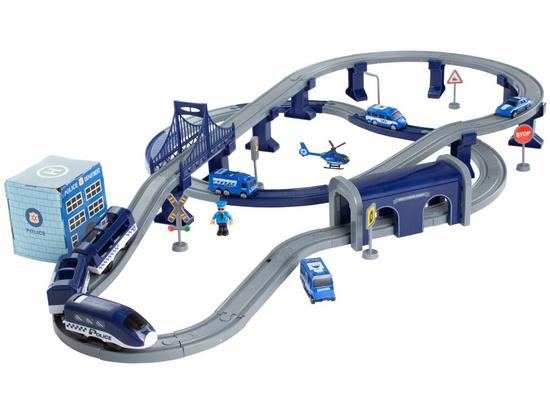 Large electric train track POLICE 92 pieces ZA4436