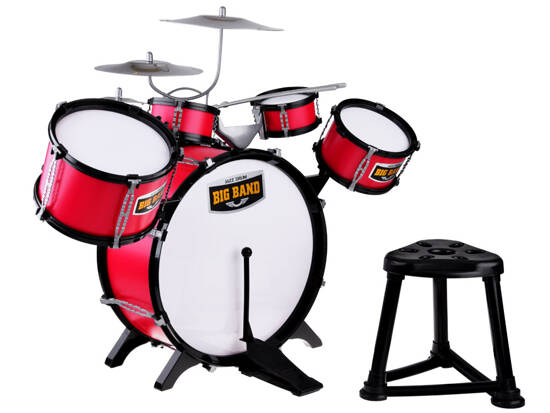 Large rock drums, drums, cymbals, sticks + chair IN0161 CZ