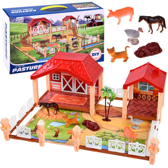 Large set farm pasture animals 2in1 ZA4291