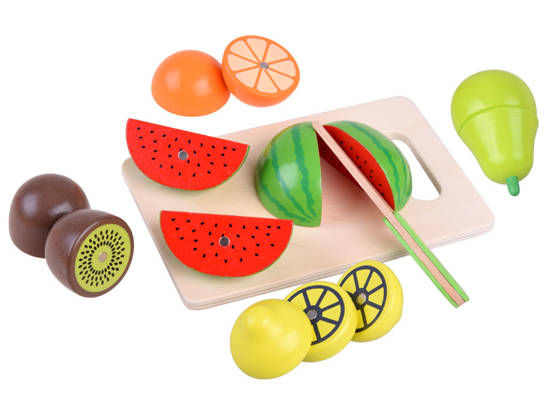 Large set of WOODEN VEGETABLES FRUIT magnetic cutting box ZA4121