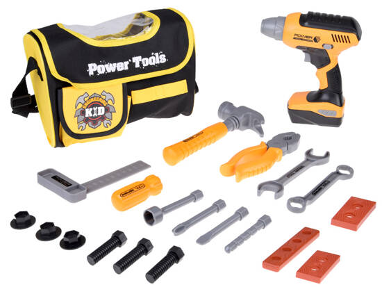 Large tool set + bag battery-powered screwdriver for children ZA5342