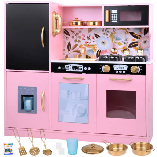 Large wooden kitchen for children retro fridge oven ice maker ZA5268