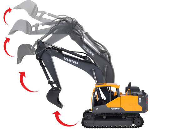 Licensed VOLVO Excavator 1:16 Remote Controlled Many Functions RC0668