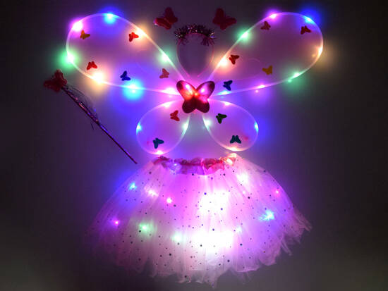 Light pink sparkling Costume for the Little Fairy Butterfly ball ZA4805 JR