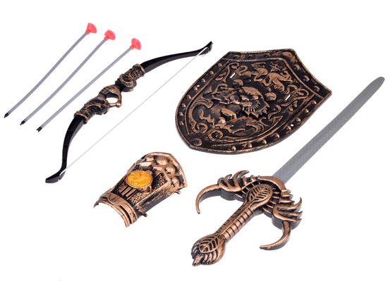 Little Knight Attributes Set Sword Bow Shield ZA5291