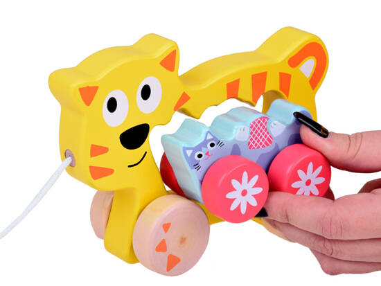 Lovely Kittens 2in1 Wooden Kitten to Pull Family ZA5378