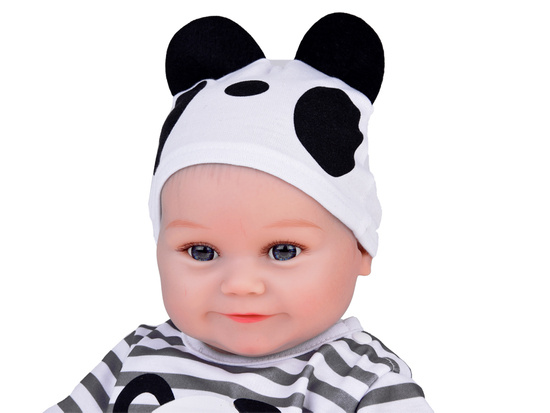 Lovely soft Boy Doll 45cm lifelike dressed in Panda overalls ZA5358