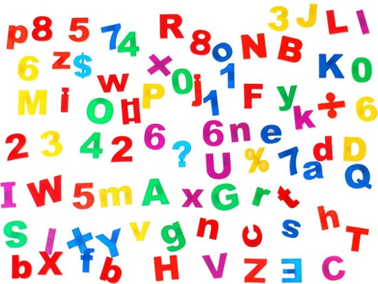 MAGNETIC letters Numbers COLORFUL ALPHABET 80elem. TA0033
