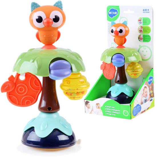 Magic rattle on the suction cup OWL ZA3085