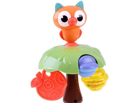 Magic rattle on the suction cup OWL ZA3085