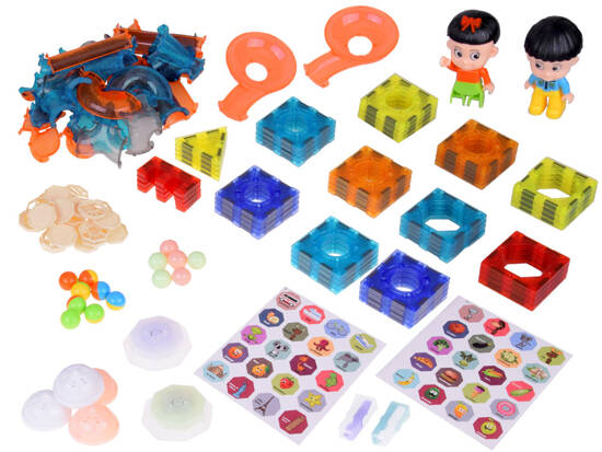 Magnetic blocks 142-pieces ZA5238 illuminated magnetic blocks