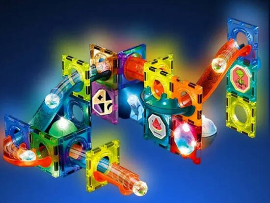 Magnetic blocks, 49 pieces. Illuminated blocks for children ZA5250