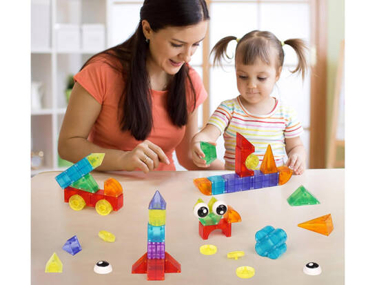 Magnetic blocks 64-pieces Illuminated magnetic blocks ZA5240