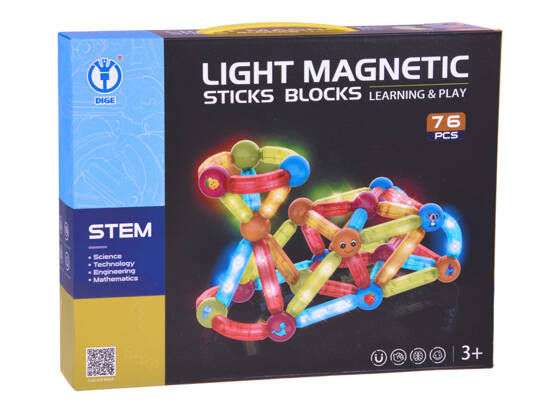 Magnetic blocks 76-pieces Illuminated blocks for children ZA5239