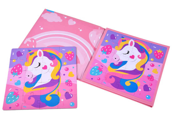 Magnetic puzzle book Unicorn 40 elements ZA4269