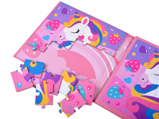 Magnetic puzzle book Unicorn 40 elements ZA4269