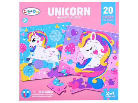 Magnetic puzzle book Unicorn 40 elements ZA4269