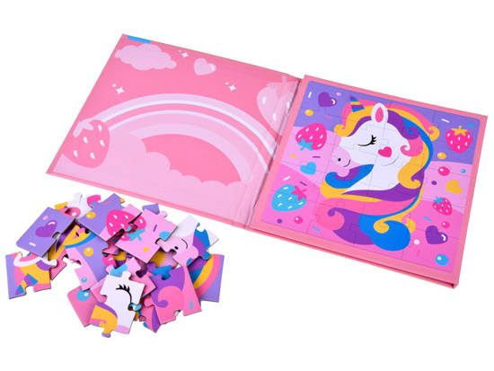 Magnetic puzzle book Unicorn 40 elements ZA4269