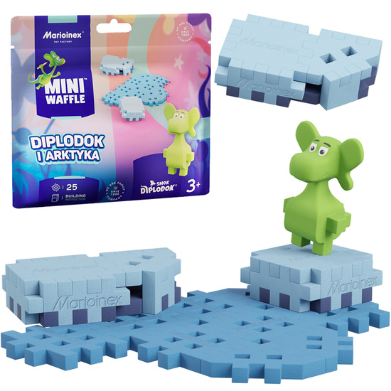 Marioinex Diplodocus Dragon and Arctic Mini waffle 25 pcs + figure ZA5497