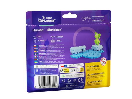 Marioinex Diplodocus Dragon and Arctic Mini waffle 25 pcs + figure ZA5497