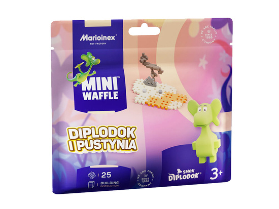 Marioinex Diplodocus Dragon and Desert 25pcs Mini waffle figurine ZA5496