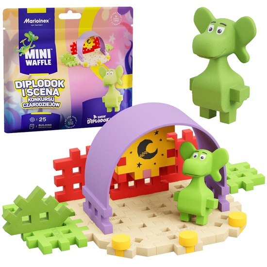 Marioinex Diplodocus Dragon and Scene 25pcs Mini waffle ZA5498