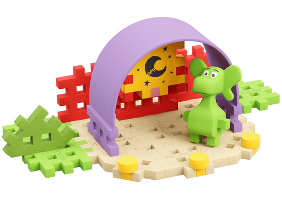 Marioinex Diplodocus Dragon and Scene 25pcs Mini waffle ZA5498