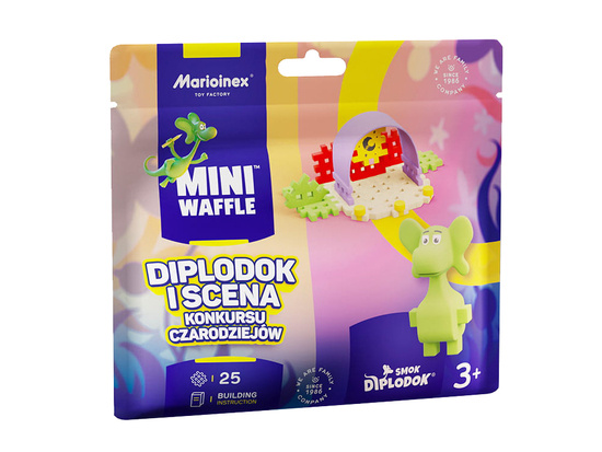 Marioinex Diplodocus Dragon and Scene 25pcs Mini waffle ZA5498