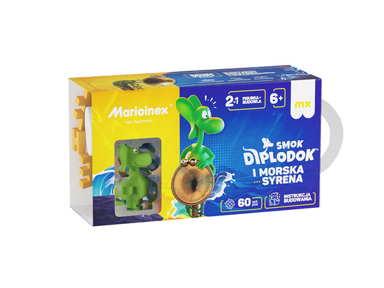 Marioinex Diplodocus and Sea Mermaid blocks 60 pieces Mini wafers figure ZA5500