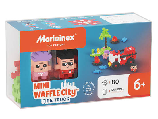 Marioinex Mini Waffle Blocks City Fire Department 80pcs 2 figuresZA5488