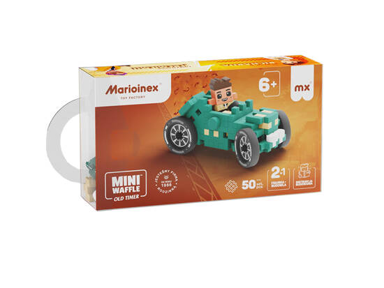 Marioinex Mini Waffle Green Car 50 pcs + Figure ZA5522