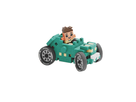 Marioinex Mini Waffle Green Car 50 pcs + Figure ZA5522