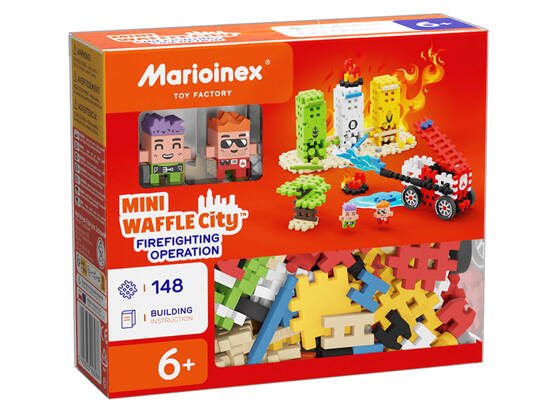 Marioinex Mini waffle blocks Firefighter action 148 pieces 2 figures ZA5489