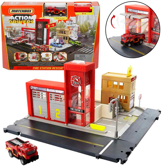 Mattel Matchbox Fire Department Set + Fire Truck ZA5526