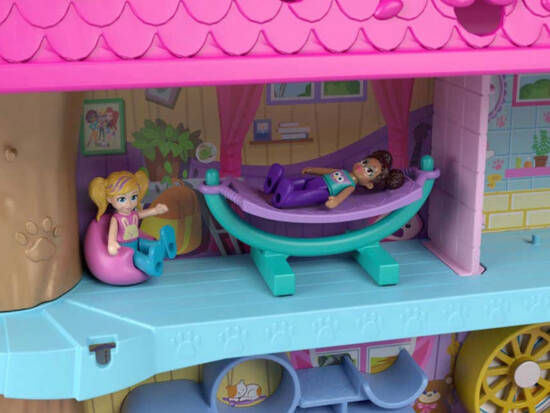 Mattel Polly Pocket Cute Tree House + Animal Dolls ZA5529