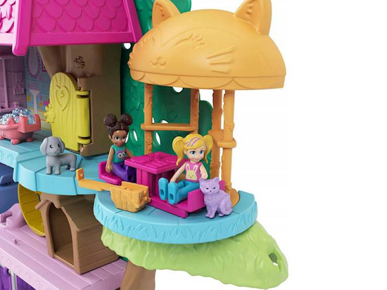 Mattel Polly Pocket Cute Tree House + Animal Dolls ZA5529