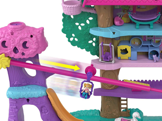 Mattel Polly Pocket Cute Tree House + Animal Dolls ZA5529