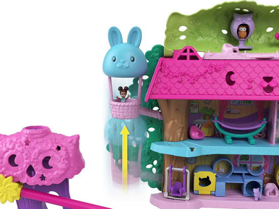 Mattel Polly Pocket Cute Tree House + Animal Dolls ZA5529