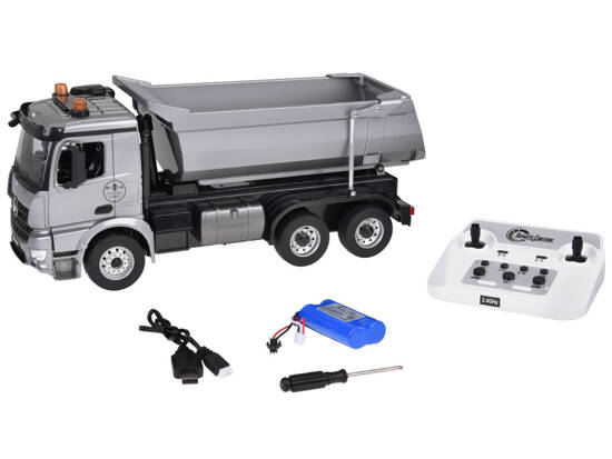 Mercedes Arocs METAL steerable dump truck EE moving semi-trailer 1:20 RC0667