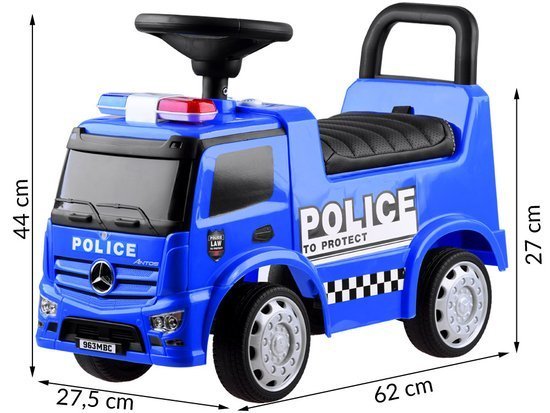 Mercedes POLICE ride-on toy car pusher ZA3690