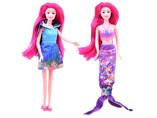 Mermaid doll in a magic dress + dolphins ZA2394
